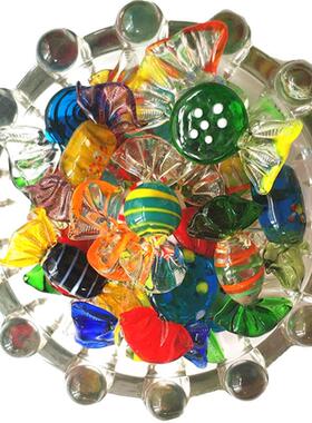 抛光工艺日式杂货风格卡通造型彩色玻璃材质样板间摆件