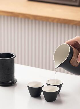 便携式旅行茶具套装车载快客杯一壶三杯小套露营泡茶随行单人茶具