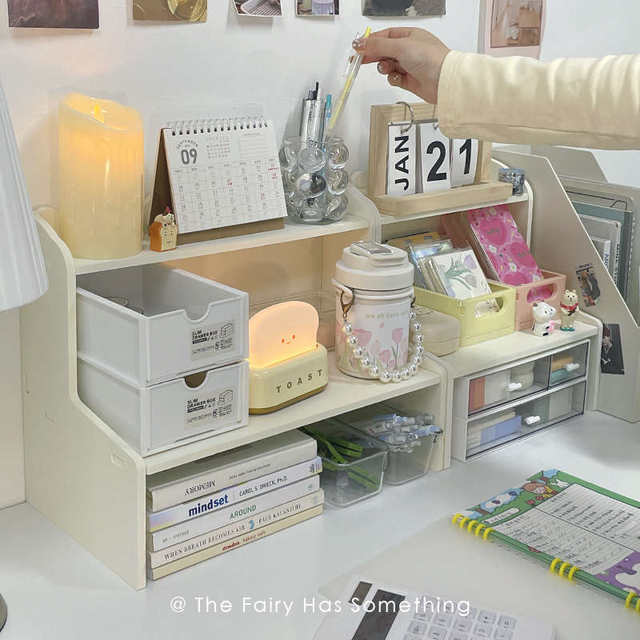 Ins desktop storage rack multifunction dressing table cosmetics organization rack multi-layer desk debris storage rack