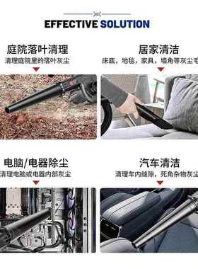锂电鼓风机充电式小型吹风机大功率工业两用电脑车载清吸灰除尘器