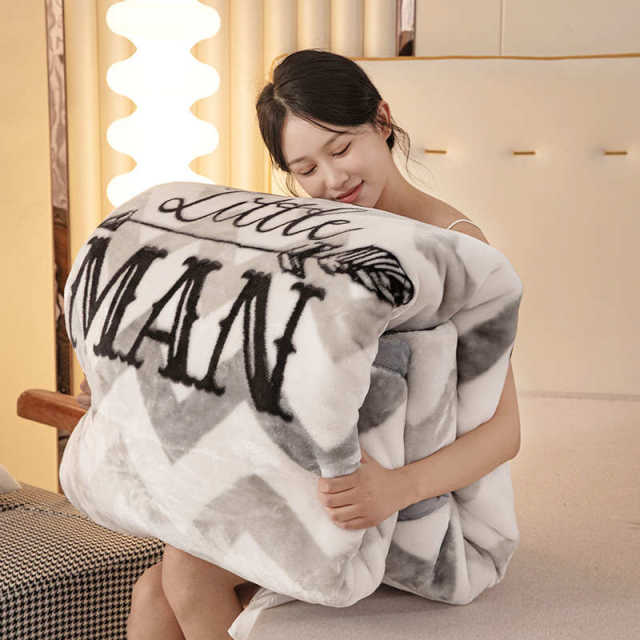 Rasher blankets winter thickened nap cover blankets bed sheets dormitory students coral velvet quilt home large bed