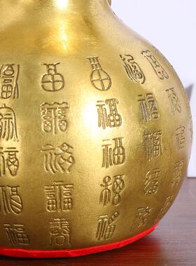 善黄铜开盖J0711口铜葫芦摆件空心开业盖精芦工百福葫开品礼品厂