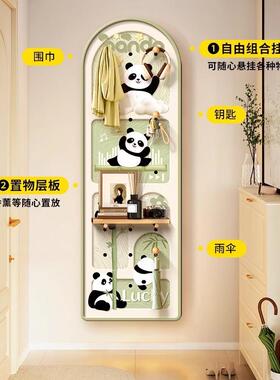 洞洞板置物12121架熊入户玄墙面挂板可定隔制板配件关收猫纳展示