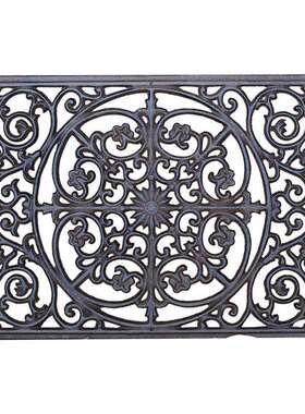 欧式复古铁艺铸铁摆件脚垫门垫防滑垫花园庭院门厅杂货摆设装饰品