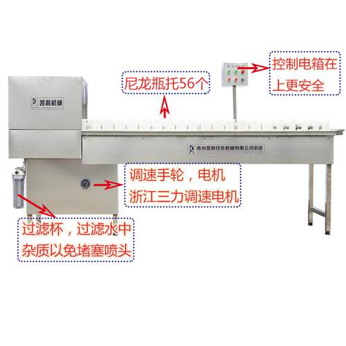半自动洗瓶机玻璃瓶洗瓶机回转式冲瓶机各种玻璃瓶洗瓶机 - 图3