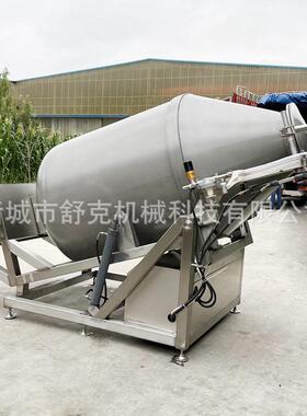 1700型腊肉不锈钢真空液压滚揉机鸡柳牛柳可倾斜出料快速腌制机