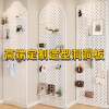 Customized thickened hole hook plate housekeeping cabinet metal rounded shape wall sideboard iron stainless steel clad pipe