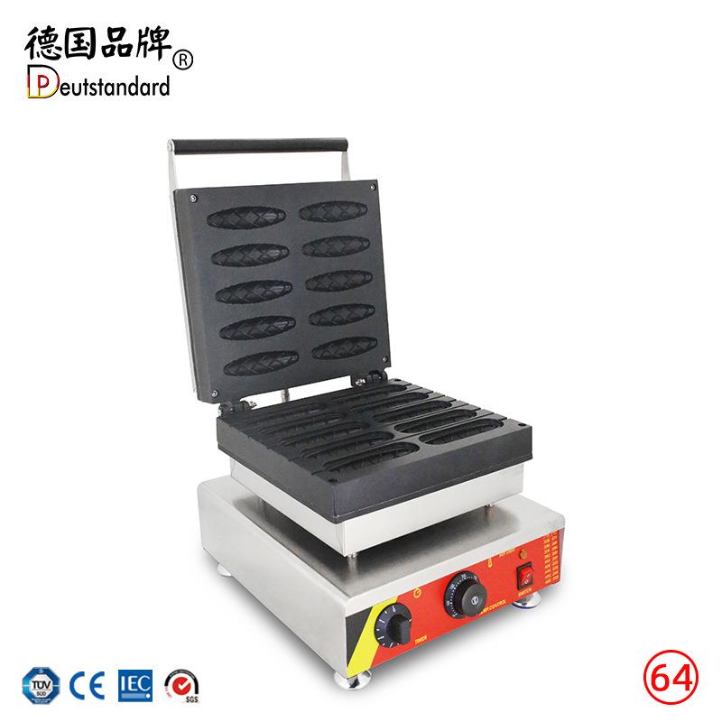 Commercial waffle machine, electric pan, hot dog stick machine, multi-purpose replaceable plate grilled sausage electric oven, ten-hole hot dog stick machine