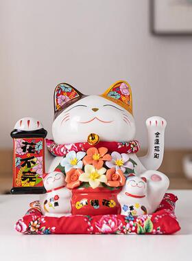 摇手招财猫摆件开业小号店铺收银台前台家居客厅装饰乔迁新居礼品
