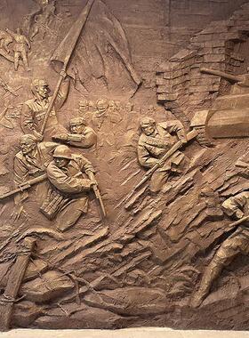 铸铜人物雕塑定制户外玻璃纤维八路军抗战 英雄雕像摆件红色文化