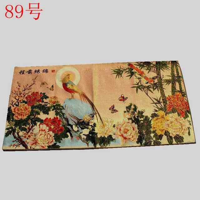 Weaving antiques miscellaneous brocade canvas JJB silk Su embroidery decoration embroidery painting home decoration