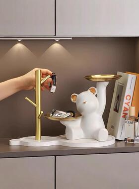 暴力熊钥匙储物柜入口装饰入口门鞋柜装饰客厅家乔迁礼物