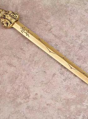 黄铜天师龙虎紫薇七星道家用品龙虎山五行微讳一体铜剑