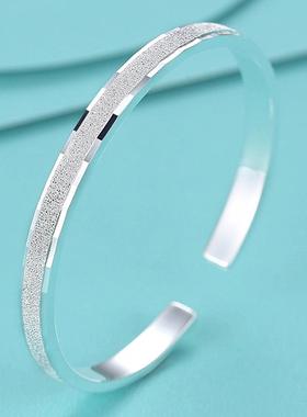 高档苏日州银楼 足女999手镯 时尚年轻款足银镯子 生送女银友生日