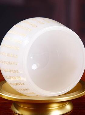 供水杯佛堂供佛佛前圣水杯琉璃玉观音净水杯供佛杯茶家用供奉摆件