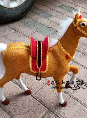 内蒙古工艺品马年吉祥物五蓄仿真小动物摆件儿童玩具骏马小马礼物