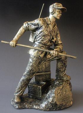 创意抗美援朝长津湖志愿军英雄人物雕像办公室桌面装饰小摆件包邮