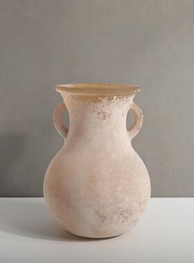 中古侘寂风书房玻璃花瓶茶室书架书柜大理石摆件壁柜开放格摆设品