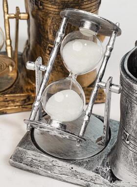 复1428树古沙漏圆形笔筒学生桌面摆文具纳创意笔插男孩生日礼物脂