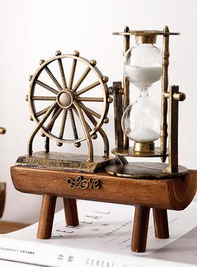 沙漏摆件高级感伦敦眼摩天轮创意学生礼物复古怀旧家居装饰男女生