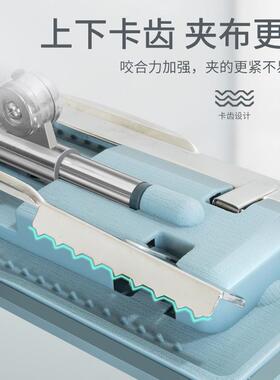 2026好用的拖把办公室用拖把家用拖布平板一拖净夹固式吸水替换布