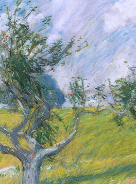 哈萨姆《September Clouds》艺术蓝天风景画客厅挂画字画版画