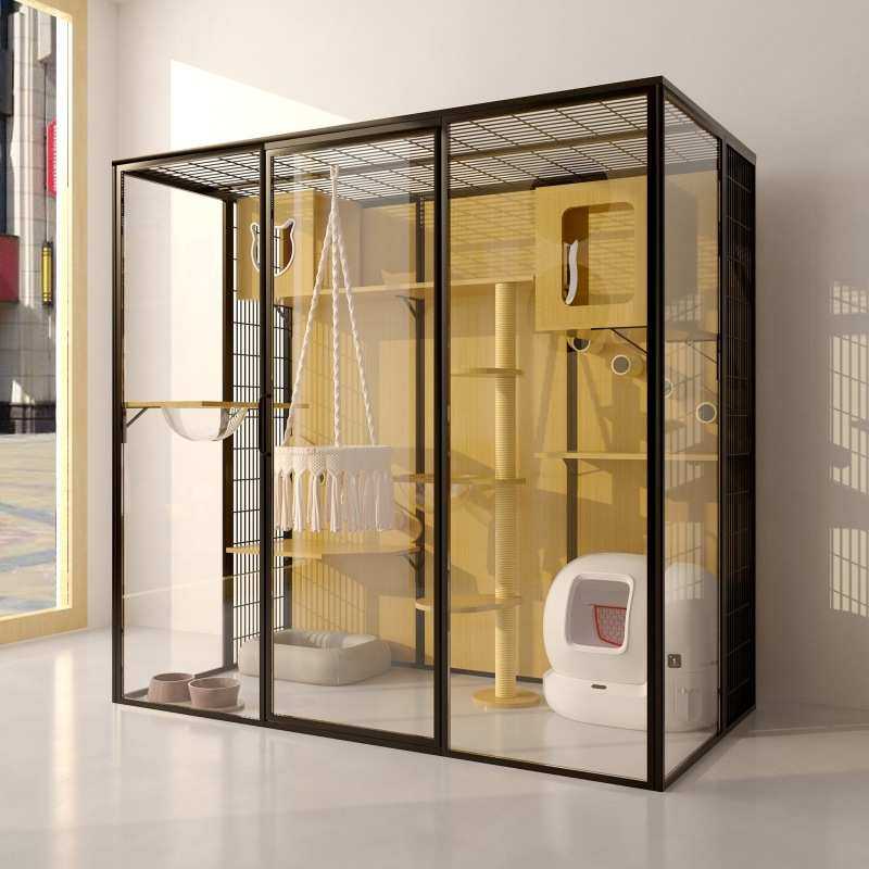 定制宠物笼子猫狗小宠动物寄养展示柜子实木猫柜子玻璃全景猫屋笼,淘宝优惠券,粉丝福利购,淘宝优惠卷