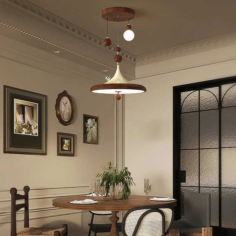 新中式餐桌圆球现代简约中古风轻奢高级感民宿茶桌护眼餐厅吊灯具,淘宝优惠券,粉丝福利购,淘宝优惠卷