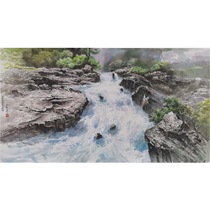 (Video Watch) Li Xianzhu The Creek Valley of the Summer North Korean Painter Realistic Scenic Painting Sofa Painting