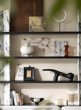 现代样板间书房书架电视柜长鼻兽花器首饰盒组合饰品装饰创意摆件