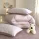 Autumn and winter purple floral double-layer yarn milk velvet four-piece set plus velvet bed sheet coral velvet quilt cover ab-face bedding