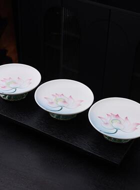 青韵瓷坊陶瓷莲花香炉圣水杯插香筒花瓶烛台果盘家用供奉佛具套组