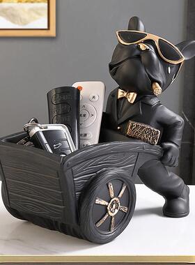 入户玄关放钥匙收纳摆件鞋柜托 托盘现代轻奢风客厅进门大嘴狗装