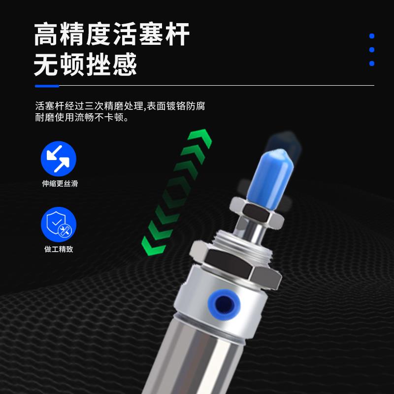 MA平尾型气动迷你气缸16/20/25/32/40X20X25/50/75/80/100/125SU - 图1