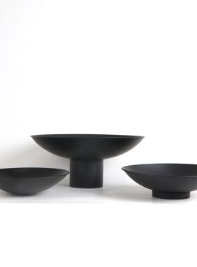 样新中式铁艺圆形装饰果盘楼器摆件版MC-TY-64房间茶几酒店售处花