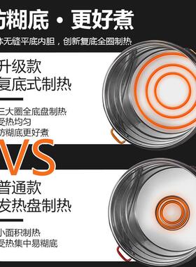 商用电热覆底高锅汤粉店熬高汤大容量不锈钢煮肉桶恒温节能烧水桶