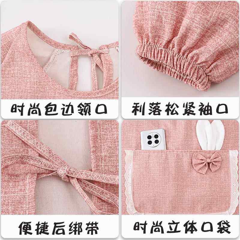 德系明星同款长袖围裙厨房家用2025新款防油防水女高颜值防脏罩衣,淘宝优惠券,粉丝福利购,淘宝优惠卷