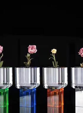 现代火炬ER5464EU约橙色水晶花器样板间摆客厅诧简寂蓝橙色灰色色