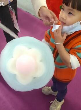 智能游乐场自助商用全自动花式棉花糖机器人cotton candy machine