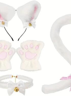 Halloween costume cat cosplay costume ears and tail set万圣