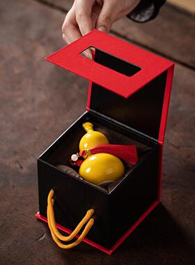 创意陶瓷福招财葫芦摆禄件家办居XJ250611厅桌面装饰品公室乔迁新