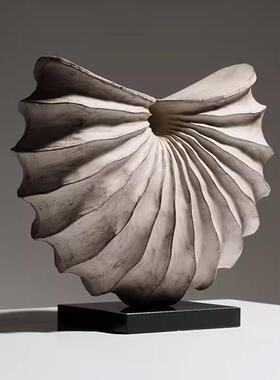 现代新中MC-TY-67式创意海螺摆件软客复古厅柜玄酒关酒店民宿样板