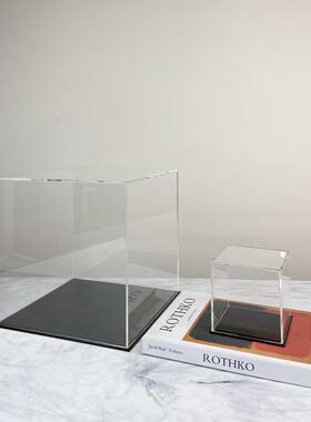 现代简约黑底亚克力座金罩摆件书房客厅书柜米饰兰属USP时尚轻装