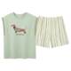95% cotton pure cotton pajamas with pads breasts for women summer vest shorts girls cartoon cool clothes can be worn ນອກ