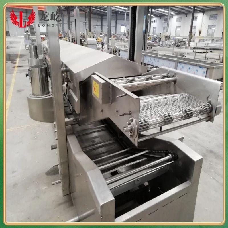 Automatic temperature control coupled frying machine double mesh belt frying equipment scraper eggplant box line efficient intelligent temperature control