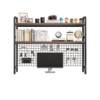 Grid bookshelf desk storage rack desktop multi-layer iron rack student computer desk table hole board