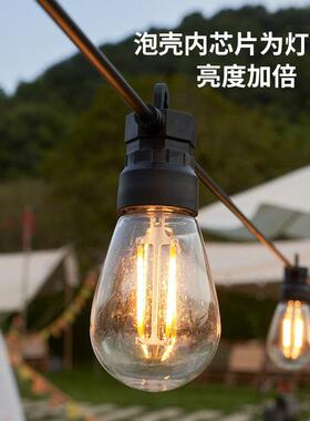 户外S14款户外钨丝网红氛围灯低压插电灯串户外暖光灯防水灯串厂
