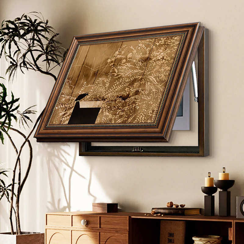 法式中古风客厅电表箱装饰画餐厅玄关复古配电箱可推拉电源盒挂画,淘宝优惠券,粉丝福利购,淘宝优惠卷