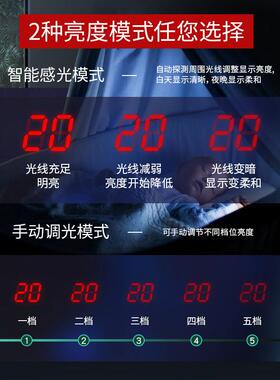 虹泰2026年新款数字时钟数码电子钟万年历挂钟温度客厅装饰钟表CB