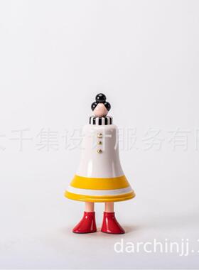 现代风格艺术人物梦露抽象版柜内儿童房摆件丸子头女孩摆件女孩房